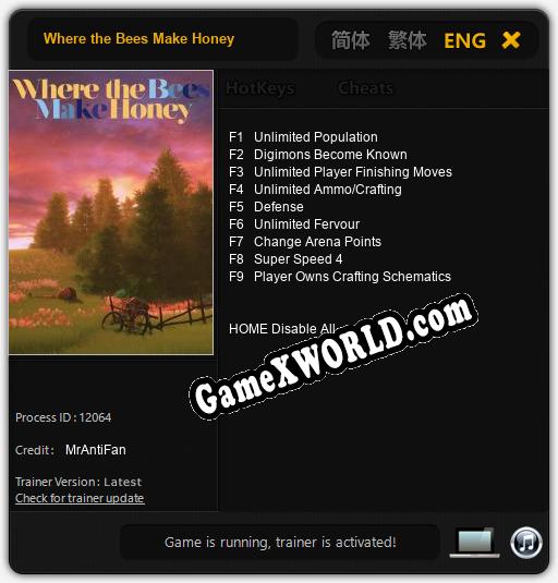 Where the Bees Make Honey: ТРЕЙНЕР И ЧИТЫ (V1.0.25)