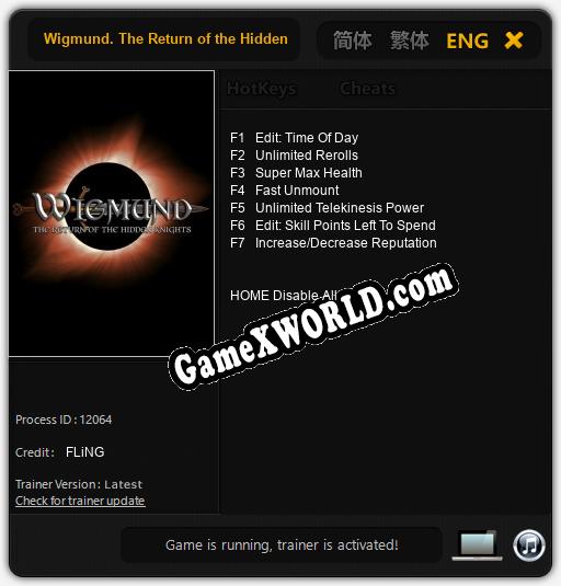 Трейнер для Wigmund. The Return of the Hidden Knights [v1.0.9]