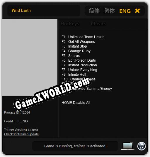 Трейнер для Wild Earth [v1.0.4]
