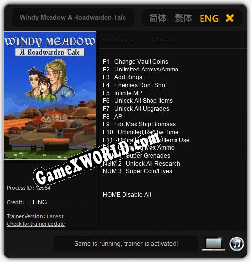Трейнер для Windy Meadow A Roadwarden Tale [v1.0.5]