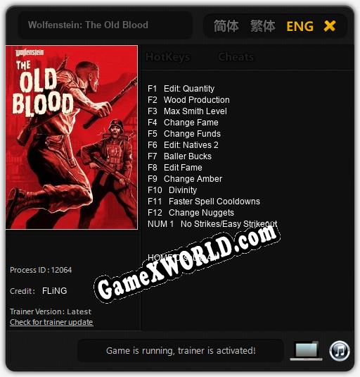 Wolfenstein: The Old Blood: Читы, Трейнер +13 [FLiNG]