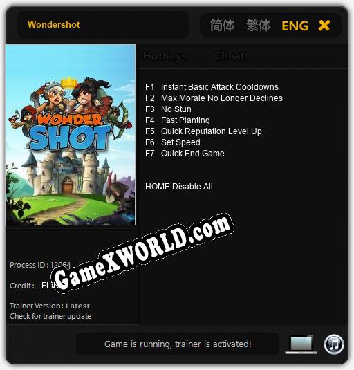 Трейнер для Wondershot [v1.0.3]