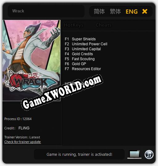 Трейнер для Wrack [v1.0.9]