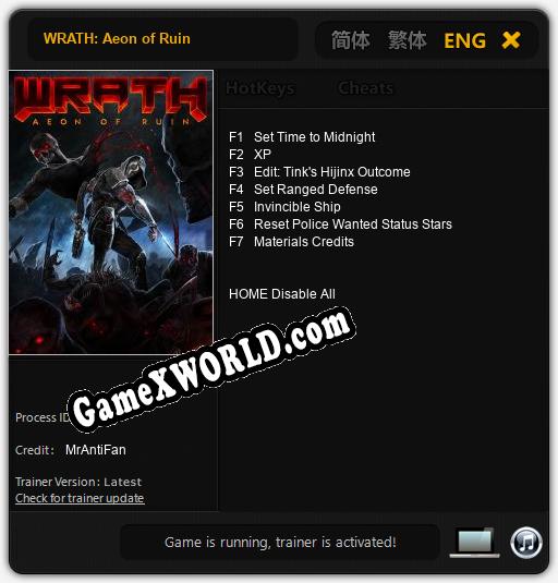 WRATH: Aeon of Ruin: ТРЕЙНЕР И ЧИТЫ (V1.0.30)