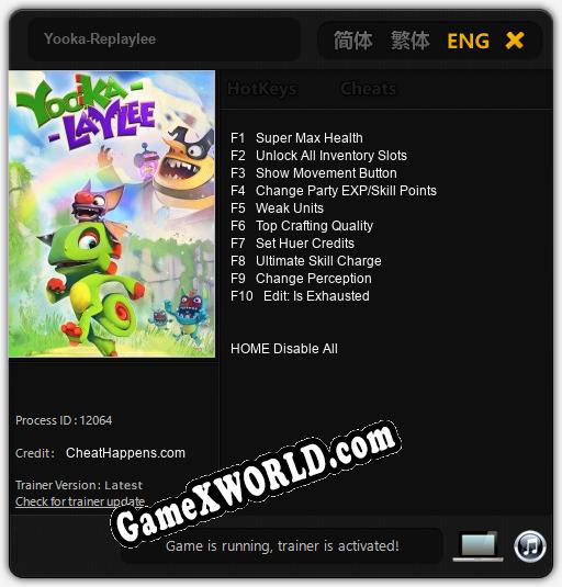 Yooka-Replaylee: Читы, Трейнер +10 [CheatHappens.com]