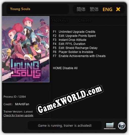 Young Souls: ТРЕЙНЕР И ЧИТЫ (V1.0.4)